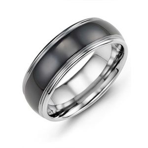 Two Tone Polished & Satin
Tungsten band size 9.5